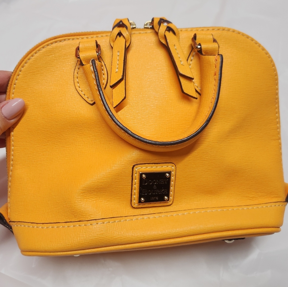 Dooney & Bourke Yellow Dome Small Satchel Bag